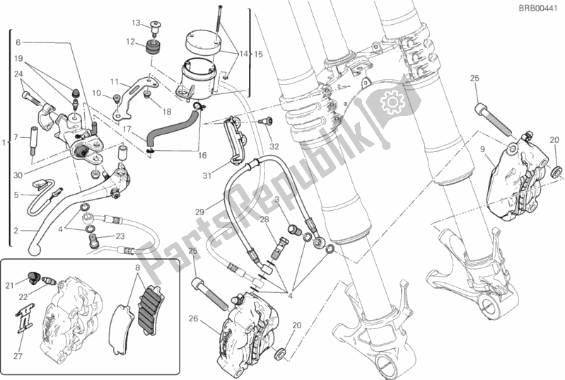 Alle onderdelen voor de Freno Anteriore van de Ducati Superbike 1199 Panigale S ABS USA 2013